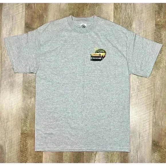 ‘56 Chevy Bel-Air Shirt Mens Large Gray Official GM Product 1956 Short Sleeve - Picture 3 of 9
